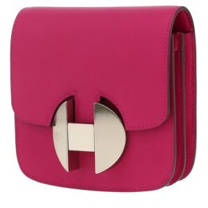 Hermès 2002 wallet in purple Evergrain leather