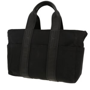 Hermès Acapulco handbag canvas and black leather