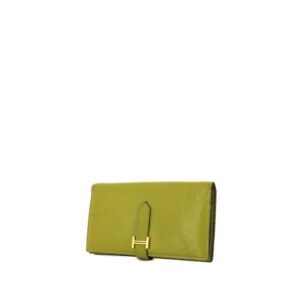 Hermès Béarn wallet in green Chartreuse goat