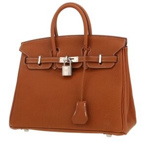 Hermès Birkin 25 cm handbag in gold togo leather