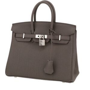Hermès Birkin 25 cm handbag in grey togo leather