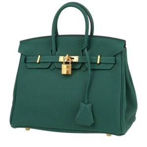 Hermès Birkin 25 cm handbag in malachite green togo leather