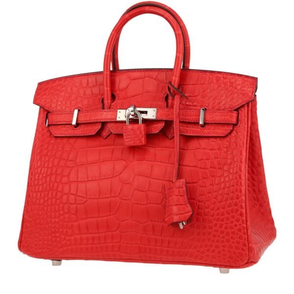 Hermès Birkin 25 cm handbag in red Geranium alligator