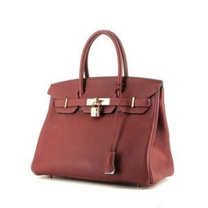 Hermès Birkin 30 cm handbag in burgundy togo leather