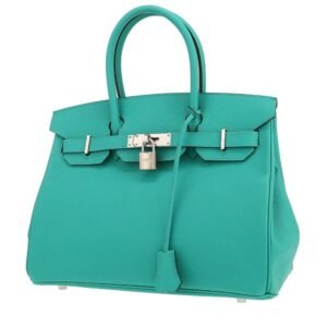 Hermès Birkin 30 cm handbag in green Verone epsom leather