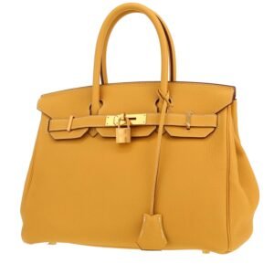 Hermès Birkin 30 cm handbag in Jaune Ambre togo leather