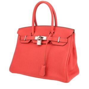 Hermès Birkin 30 cm handbag in pink Jaipur leather taurillon clémence