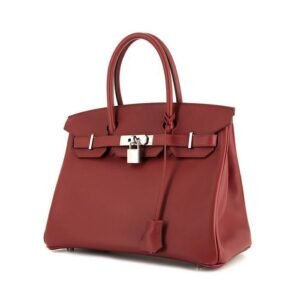 Hermès Birkin 30 cm handbag in red H Jonathan leather