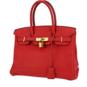 Hermès Birkin 30 cm handbag in Rouge Tomate togo leather