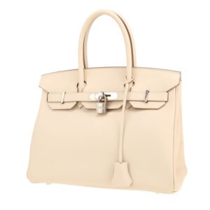 Hermès Birkin 30 cm handbag in white epsom leather
