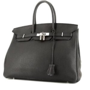 Hermès Birkin 35 cm handbag in black togo leather