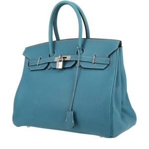 Hermès Birkin 35 cm handbag in blue togo leather
