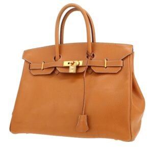 Hermès Birkin 35 cm handbag in gold Ardenne leather