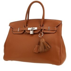 Hermès Birkin 35 cm handbag in gold togo leather