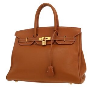 Hermès Birkin 35 cm handbag in gold togo leather