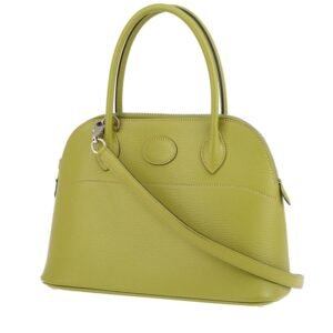 Hermès Bolide 27 cm shoulder bag in anise green goat