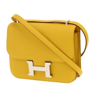 Hermès Constance mini handbag in yellow epsom leather