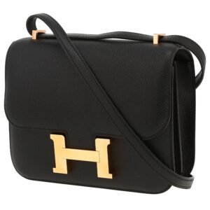 Hermès Constance mini shoulder bag in black epsom leather