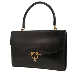 Hermès Cordeliere handbag in black box leather