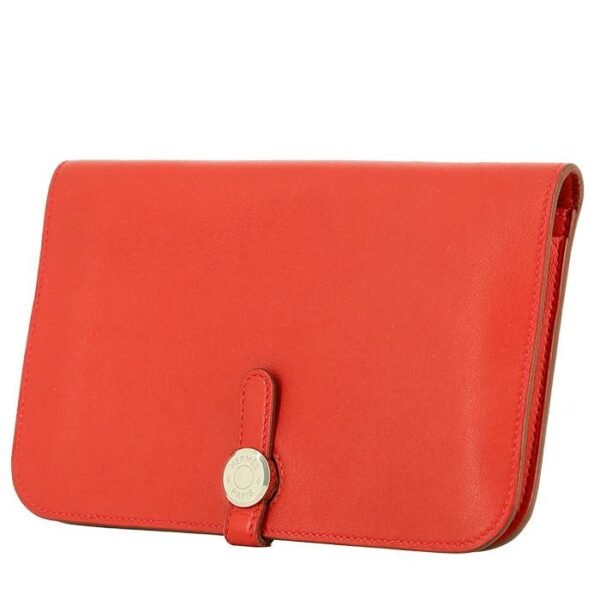 Hermès Dogon wallet in red Swift leather