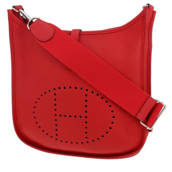 Hermès Evelyne III shoulder bag in red togo leather