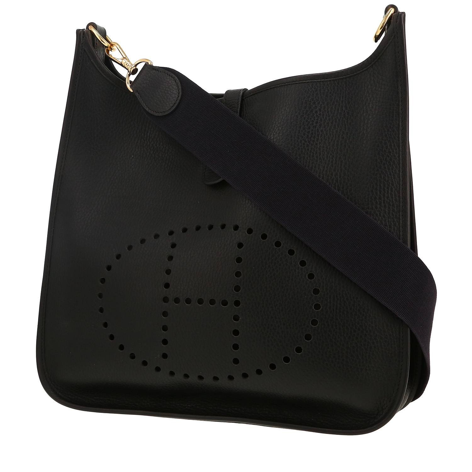 Hermès Evelyne shoulder bag in black Ardenne leather