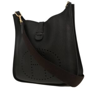 Hermès Evelyne shoulder bag in black togo leather