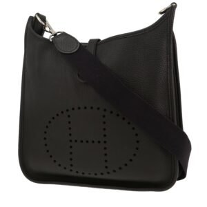 Hermès Evelyne shoulder bag in black togo leather