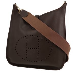 Hermès Evelyne shoulder bag in brown Courchevel leather