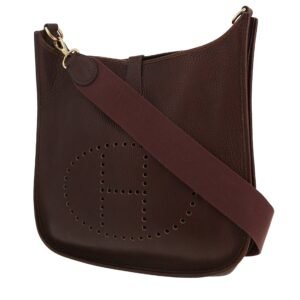 Hermès Evelyne shoulder bag in brown leather taurillon clémence