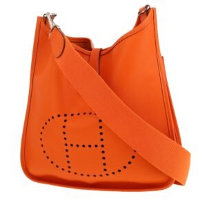 Hermès Evelyne shoulder bag in orange epsom leather