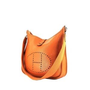 Hermès Evelyne shoulder bag in orange togo leather