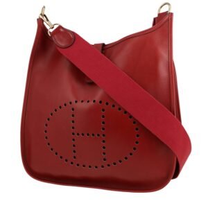 Hermès Evelyne shoulder bag in red box leather