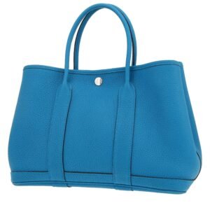 Hermès Garden shopping bag in blue togo leather