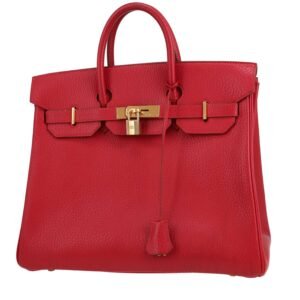 Hermès Haut à Courroies handbag in red Vif Ardenne leather
