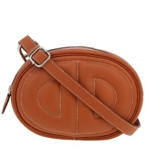 Hermès In-The-Loop clutch-belt in gold Swift leather