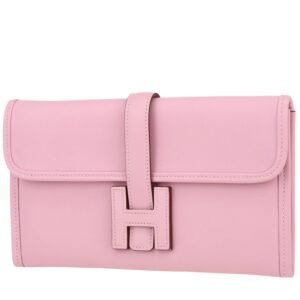 Hermès Jige pouch in Rose Bubblegum Swift leather