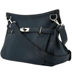 Hermès Jypsiere 37 cm shoulder bag in dark blue togo leather