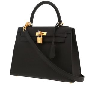 Hermès Kelly 25 cm handbag in black epsom leather