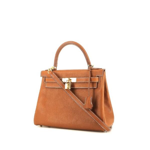 Hermès Kelly 28 cm handbag in gold Barenia Faubourg