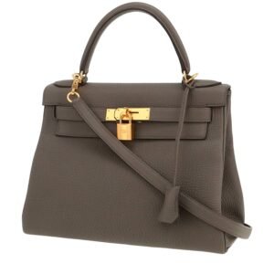 Hermès Kelly 28 cm handbag in grey togo leather