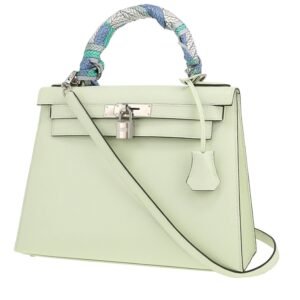 Hermès Kelly 28 cm handbag in Vert Fizz epsom leather