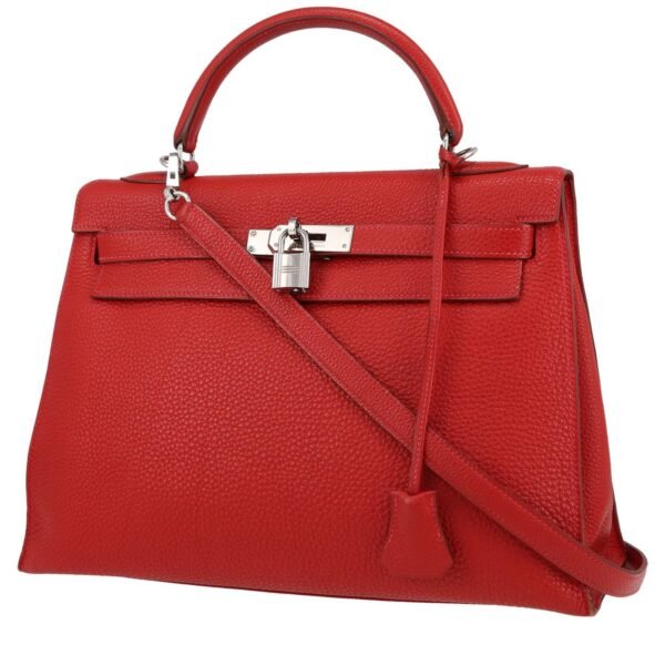 Hermès Kelly 32 cm handbag in red togo leather