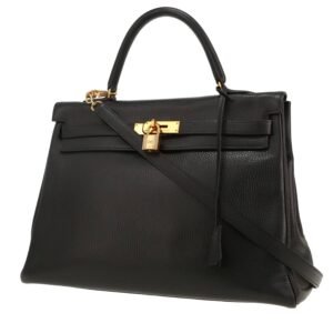 Hermès Kelly 35 cm handbag in black Ardenne leather