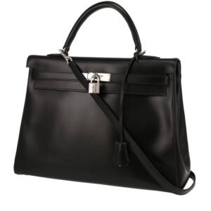 Hermès Kelly 35 cm handbag in black box leather