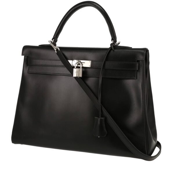 Hermès Kelly 35 cm handbag in black box leather