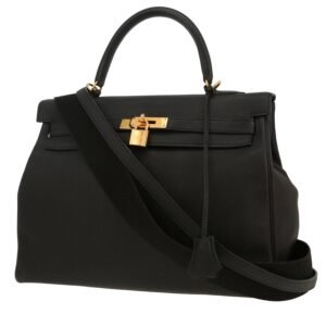Hermès Kelly 35 cm handbag in black togo leather