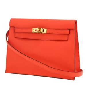 Hermès Kelly Danse shoulder bag in orange Evergrain leather