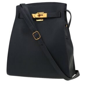 Hermès Kelly Sport handbag in navy blue Courchevel leather