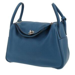 Hermès Lindy 30 cm handbag in blue togo leather